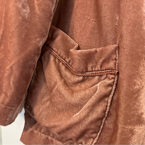 XiRENA Vintage Velvet Old Rose Jax Open Front Jacket Womens Medium - Picture 5 of 10